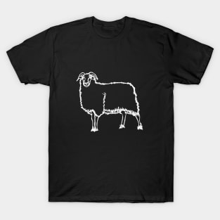 Sheep white line art T-Shirt